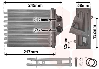 Радіатор пічки Fiat 500/Panda 03- VAN WEZEL Van Wezel 17006304