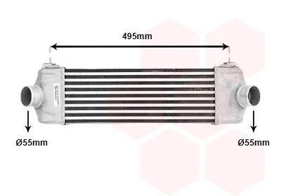 Радіатор інтеркулера Ford Transit 2.4DI 00- VAN WEZEL Van Wezel 18004406