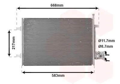 Радіатор кондиціонера Ford Fiesta 04-08/Fusion 1.6TDCi 04-12 VAN WEZEL Van Wezel 18005395 (фото 1)