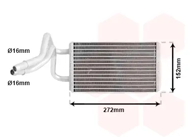 Радіатор пічки Ford Transit 2.2D-2.4D 06- VAN WEZEL Van Wezel 18006317 (фото 1)