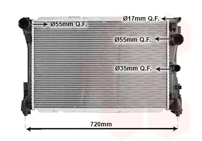 Радіатор охолодження MB E-class (W212) 2.2 CDi (OM651) 09- VAN WEZEL Van Wezel 30002693 (фото 1)