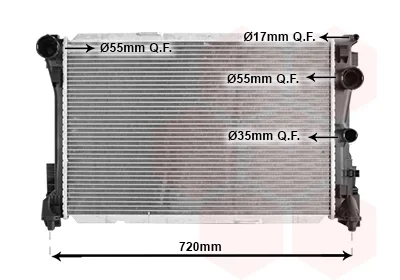 Радіатор охолодження MB E-class (W212) 2.2 CDi (OM651) 09- VAN WEZEL Van Wezel 30002693