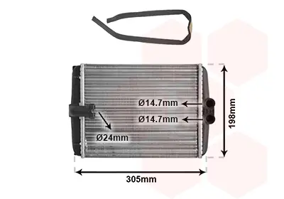 Радіатор пічки MB C-class (W202)/E-class (W210) -03 VAN WEZEL Van Wezel 30006250 (фото 1)