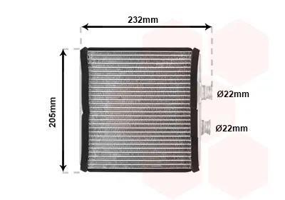 Радіатор пічки MB C-class (W204)/E-class (W212) 07-16 VAN WEZEL Van Wezel 30006472 (фото 1)