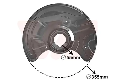 Захист диска гальмівного (переднього) (L) MB E-class (W211) 02-09 VAN WEZEL Van Wezel 3041371 (фото 1)