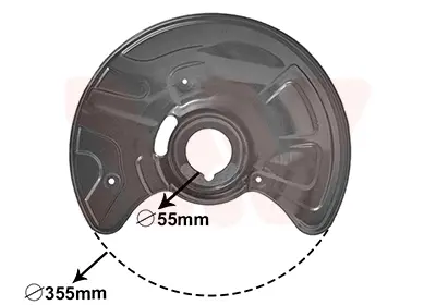 Захист диска гальмівного (переднього) (R) MB E-class (W211) 02-08 VAN WEZEL Van Wezel 3041372 (фото 1)
