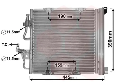 Радіатор кондиціонера Opel Astra H 1.3-1.9CDTI 04-14 VAN WEZEL Van Wezel 37005368 (фото 1)