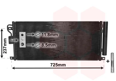 Радіатор кондиціонера (з осушувачем) Opel Mokka/Chevrolet Trax 1.4/1.6CDTI/1.7CDTI 12 VAN WEZEL Van Wezel 37005638