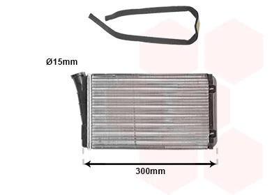 Радіатор пічки Opel Omega B 2.0-3.0 94-03 VAN WEZEL Van Wezel 37006196