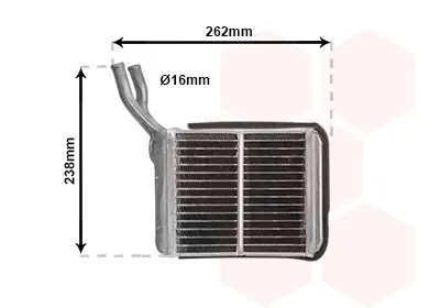 Радіатор пічки Opel Frontera A 92-98 VAN WEZEL Van Wezel 37006205 (фото 1)