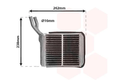 Радіатор пічки Opel Frontera A 92-98 VAN WEZEL Van Wezel 37006205