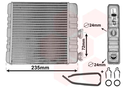 Радіатор пічки Opel Astra G/Zafira A/B 98-15 VAN WEZEL Van Wezel 37006321
