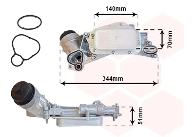 Радіатор масляний Opel (вир-во) Van Wezel 37013684