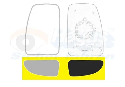 Скло дзеркала Opel Movano B/Renault Master III/Nissan NV 400 11- (L) (нижнє) VAN WEZEL Van Wezel 3799833