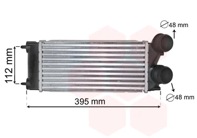 Радіатор інтеркулера Citroen Berlingo/Peugeot Partner 1.6HDi/BlueHDi 08- VAN WEZEL Van Wezel 40004343