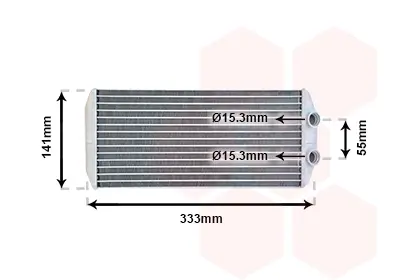 Радіатор пічки Citroen Berlingo/Peugeot Partner 1.6 HDI 08- VAN WEZEL Van Wezel 40006312 (фото 1)