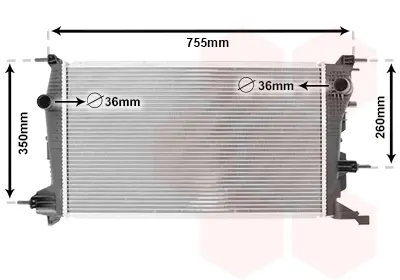 Радіатор охолодження Renault Scenic III/Megane III 1.5 dCi 08- VAN WEZEL Van Wezel 43002410 (фото 1)