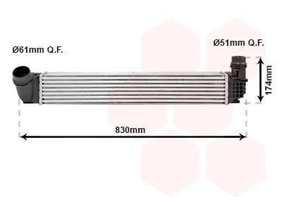 Радіатор інтеркулера Renault Megane 1.9dCi/2.0TCe 08- VAN WEZEL Van Wezel 43004411