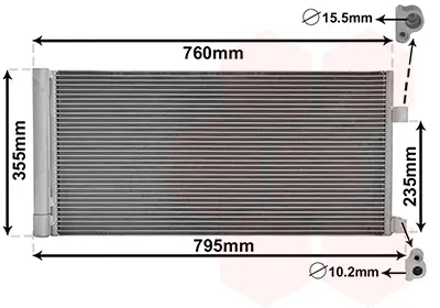 Радіатор кондиціонера Renault Laguna III 1.5-3.0dCI 08-15 VAN WEZEL Van Wezel 43005430 (фото 1)