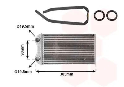 Радіатор пічки Renault Trafic 1.9/2.0/2.5dci 01- VAN WEZEL Van Wezel 43006439 (фото 1)