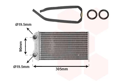Радіатор пічки Renault Trafic 1.9/2.0/2.5dci 01- VAN WEZEL Van Wezel 43006439