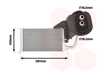 Радіатор пічки Opel Movano 1.9/2.2.2.5 CDTI/Renault Master 2.2/2.5/2.8 dCi 01- VAN WEZEL Van Wezel 43006457