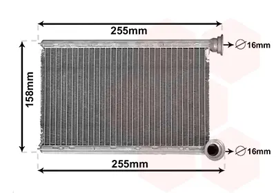 Радіатор пічки Renault Megane/Scenic 02-09 VAN WEZEL Van Wezel 43006551 (фото 1)