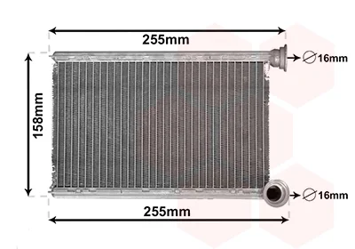 Радіатор пічки Renault Megane/Scenic 02-09 VAN WEZEL Van Wezel 43006551