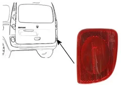 Ліхтар задній протитуманний Renault Kangoo 08- (R) VAN WEZEL Van Wezel 4312940 (фото 1)