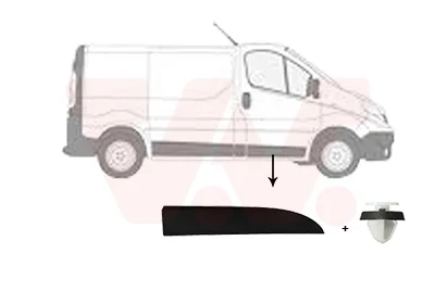 Накладка дверей (передніх/R) Opel Vivaro/Renault Trafic 14- VAN WEZEL Van Wezel 4396422