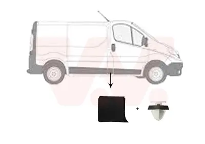 Молдинг крила (R) Opel Vivaro/Renault Trafic 14- VAN WEZEL Van Wezel 4396424 (фото 1)
