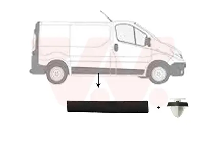 Молдинг дверей (R) Opel Vivaro/Renault Trafic 14- VAN WEZEL Van Wezel 4396426 (фото 1)