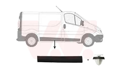 Молдинг дверей (R) Opel Vivaro/Renault Trafic 14- VAN WEZEL Van Wezel 4396426