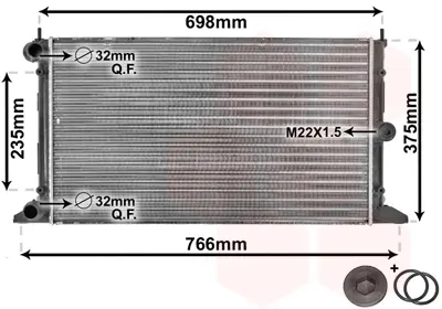 Радіатор охолодження VW Sharan 95-10 VAN WEZEL Van Wezel 58002188 (фото 1)