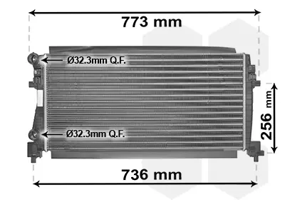 Радіатор охолодження VW Golf VII/Skoda Octavia 12- VAN WEZEL Van Wezel 58002340 (фото 1)