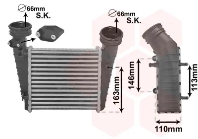 Інтеркулер PASSAT6/SUPERB 19TDi 00- Van Wezel 58004238 (фото 1)