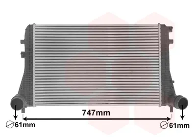 Радіатор інтеркулера VW Caddy III/IV 1.6/2.0 TDI 10- VAN WEZEL Van Wezel 58004306 (фото 1)