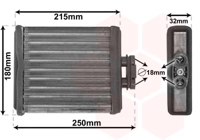 Радіатор пічки Skoda Fabia/VW Polo 1.4-1.9 TDI 01- VAN WEZEL Van Wezel 58006196