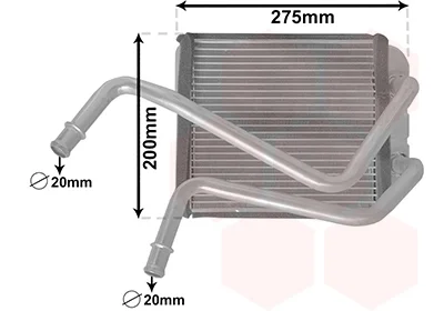 Радіатор пічки VW T5/T6 1.9-2.0TDI/2.0TSI 03- VAN WEZEL Van Wezel 58006378