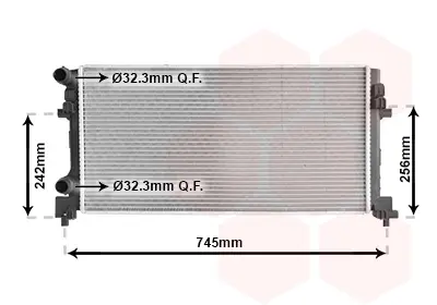 Радіатор охолодження VW Golf VII/Skoda Octavia 12- VAN WEZEL Van Wezel 58012340 (фото 1)