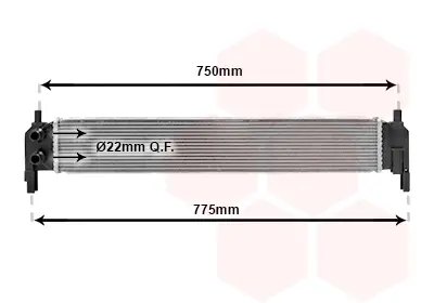 Радіатор охолодження Skoda Octavia III/VW Golf VII 1.0TSI-1.6 TDI 12- VAN WEZEL Van Wezel 58012703 (фото 1)