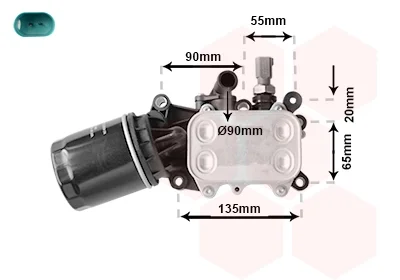 Радіатор масляний Skoda Fabia/VW Polo 1.4 TDI 14-(теплообмінник) VAN WEZEL Van Wezel 58013722