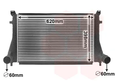 Радіатор інтеркулера Seat OctaviaIII/SuperbIII/VW Golf VII/Passat 1.8/2.0 12- VAN WEZEL Van Wezel 58014702 (фото 1)