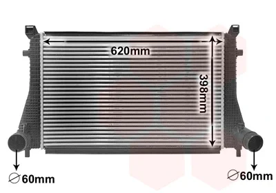 Радіатор інтеркулера Seat OctaviaIII/SuperbIII/VW Golf VII/Passat 1.8/2.0 12- VAN WEZEL Van Wezel 58014702