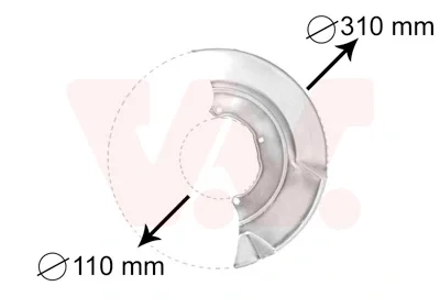 Захист диска гальмівного (переднього) (L) VW T4 94-03 VAN WEZEL Van Wezel 5874371