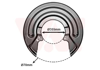 Захист диска гальмівного (заднього) VW T5/T6 03- VAN WEZEL Van Wezel 5897373