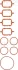 Прокладка колектора впускного BMW 3 (E46) 318/320 d 00-07 (к-кт) M47 REINZ VICTOR REINZ 11-77546-02 (фото 1)
