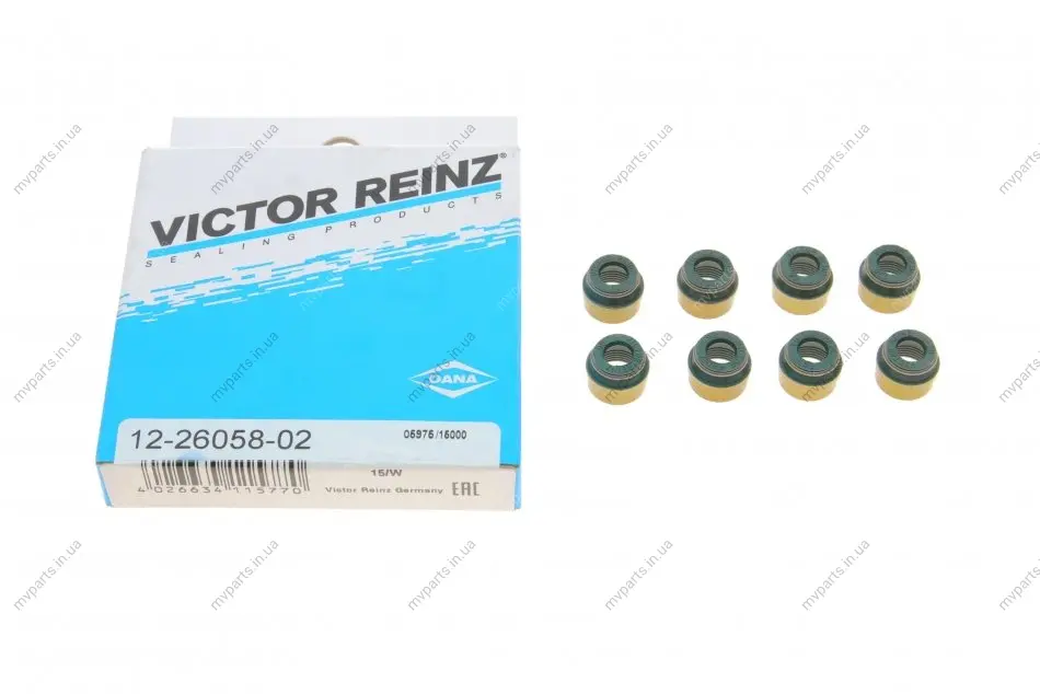 Сальник клапана (впуск/випуск) Citroen Berlingo 1.1/1.4 (к-кт 8шт) REINZ VICTOR REINZ 12-26058-02 (фото 1)