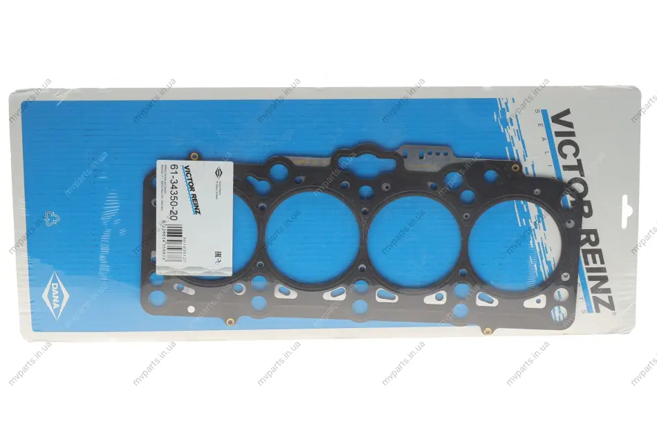 Прокладка ГБЦ VW Caddy III 2.0SDI 03-, Ø82,00mm, 1.61mm, (3 метки), BDJ/BST/BDK REINZ VICTOR REINZ 61-34350-20 (фото 1)