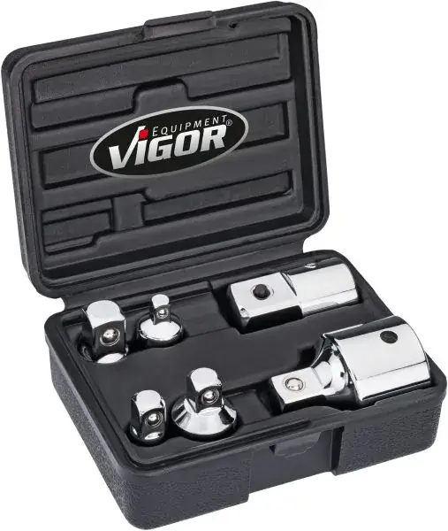 Набір перехідників 1/2"-1/4"-3/8" 6 од. VIGOR V1293 (фото 1)